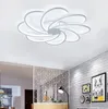 Lustre de plafond blanc éclairage de lustre acrylique de matériel de créativité de LED moderne pour le salon salle à manger