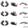 Faux de cils colorés 3D Fluffy faux vison couloir des yeux pour les yeux Strip Wipsy Faux multicolores cils pour la fête de cosplay de Noël quotidienne 4153637