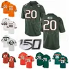 Miami Hurricanes NCAA College Football 52 Ray Lewis Jersey 20 Ed Reed 26 Sean Taylor 47 Michael Irvin Warren Sapp Hommes Femmes Jeunes