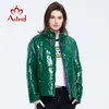 Astrid Spring Women Parka Coat Chaqueta cálida Mujeres Algodón fino Colores brillantes Abrigo corto Cuello suelto ZM3073 201027