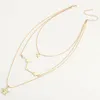 Multilayer Crystal Star Pendant Choker Halsband för kvinnor Tjejer Vintage 2022 Fashion Statement Boho Neck Smycken Gåvor