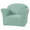 Mini Size Sofa Cover 1 Seat Soft Armchair Couch Solid Color Elastic Stretch Settee Slipcover for Children Chair 220302