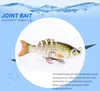 2,5 g de pêche 5 cm Lure Multi-articulate des appâts durs à articulations réalistes Bait Wobblers 6 segments Swimbait Lure Crankbait dure