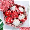 Christmas Decorations Festive & Party Supplies Home Garden 8Cm Tree Balls Set Decoration Hanging Foam Ball Sphere Bauble Pendants Ornaments