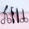 MP043 Privat logotyp 4PC / set Rostfritt stål Ögonfransar Curler Eyebrow Pinzers Hair Scissors Eyelash Applicators Eyelash Extension