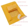 100pcs molti formati giallo Kraft bolla busta postale corriere borse Bubble Mailer buste imbottite imballaggio gratuito borse di spedizione