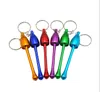 Nouveau tuyau portable extérieur 8 couleurs porte-clés en alliage d'aluminium portable mini champignon métal pipe tabac accessoires