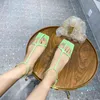 Bequeme flache Sandalen im koreanischen Versionsdesign, modische und vielseitige T-förmige Schnappschuhe mit quadratischem Kopf