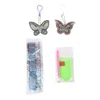 New 5D DIY Diamond Pittura Portachiavi Fashion Cartoon Butterfly Keychain Handmade Diamond Mosaic Bag Pendant 201112