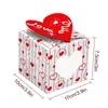 Valentine Cookie Gift Wrap 12 Stks / Set Liefde / Knuffel / Kiss Me Rose Red Pink Heart Cardboard Doos met Venster Candy Sweet Crafts Party Gunst