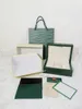 S￤ljer kvalitetsklockor Boxar Green Watch Original Box Papers Card Big Certificate Handv￤ska 0 8 kg f￶r 126610 126710 124300 WRIS2854