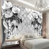 Niestandardowe tapety 3D Nowoczesna tapeta na salon 3D Belief Peony Flower and Bird Tapety Malowanie mural salon ściana tła