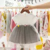 Bonito vestido de verano para bebé, ropa de tul de retazos para niño y niña, disfraz de princesa para fiesta de cumpleaños, ropa infantil 220426