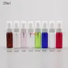 100 pièces 20 ml couleur Fine pulvérisateur pompe vide bouteille en plastique, 20cc parfum vaporisateur bouteille brouillard pumpgood paquet
