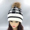 Weihnachten Frau Pom Pom Beanie Winter Warme Erwachsene Kinder Gestrickte Kappen Outdoor Sport Plaid Wolle Hüte CYZ2861