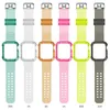 Orologio sportivo Cinturino in silicone tinta unita moda per orologio Apple 7 6 5 4 3 2 1 SE Silicone Caramella trasparente Cinturino adatto per Iwatch