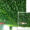 24pcs 200cm/78,74 "verde artificial begonia bordo vermelho folhas de videiras Simulação Ivy Rattan Wall Flear Vine Plant Green Plane T200601