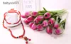 US-amerikanische Lager 50pcs Latex Tulpen Künstliche PU-Blume Blumenstrauß Echte Berührung Blumen für Dekoration Hochzeit Dekorative Blumen 11 Farben Option
