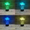 Novelty Items 3D LED Happy Birthday Night Light 7 Color Changeable USB Port Acrylic Lights Desk Table Lamp Creative Gift Bedroom Decoration Lighting ZL0268
