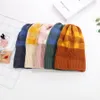 Plaid Dzianiny Beanie Zima Ciepłe Grube Paski Kapelusz Lattice Outdoor Ski Wiatroodporny Crochet Cap Knitting Czapki czaszki 15 Stylów LJJP766