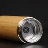 Naturalne bambusowe termos kubek butelki ze stali nierdzewnej kolby próżniowe termosy 12 godzin herbaty kubek LJ201218