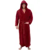 Bathrobe de bebé de inverno alongado Roupado de pelúcia roupões de manga longa Roupas de manga longa casaco masculino albornoz hombre peles robe #y 201125