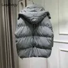 Lagabogy Vinterrock Kvinnor Hooded Black White Plaid Puffer Jacket 90% Vit Duck Ned Parkas Tjock Varm Loose Outwear 211221