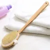 100% Natural Boar Bristle Detachable Long Handle Wooden Dry Bath Body Back Brush Exfoliating Bath Brush WB2893