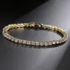 Couleur en argent doré 3 mm Cubic Zirconia 18cm Bracelet en bracelet de tennis pour femmes Bijoux de luxe de luxe de luxe S47766391697