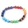 JLN Sete Chakras Conjunto de Jóias Hematita Pedra de Cura Stretch Bracelet Hematita Frisada Chip Stone Life Tree Charme Com Fecho De Lagosta Colar Para Meninas E Mulheres