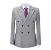 2021 Gris Classique Hommes Costumes Marié Tuxedos Garçons D'honneur Pour Le Dîner De Noce hommes dernières Meilleures Tenues D'homme Blazers D'affaires (Veste + Pantalon)