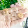 30x30x17mm 10ml Glass Bottles With Cork Vials Jars 50pcs/lothigh qualtity