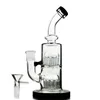 Partihandel Dubbel 12-Arm Träd Perc Hookahs Glas Bong 8Inch Mini Toro Liten DAB Rig Vattenrör Bent Halva Vax 5mm Tjock Glasolja YQ01 14mm Kvinna Joint