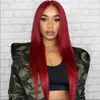 Red Lace Front Human Hair WigsPre Plucked Full Lace Human Hair Wigs Colored 100% seamless