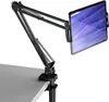 Phone Holder, Tablet Stand for Bed, Universal Flexible Articulating Long Arm Clamp Cell Phone Stand Gooseneck Lazy Bracket for iPhone, iPad, Samsung
