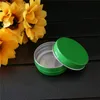 30g 52*21mm caja de aluminio redonda verde latas de Metal 30ml crema cosmética vacía DIY tarro portátil tetera contenedores de alta calidad