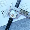 2021 Nieuwe luxe heren horloges grote vliegwiel vijf steken werken 48mm maat automatische mechanische horloge designer hoge kwaliteit top merk lederen band mode cadeau