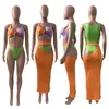 Оптовые женские платья костюмы летние сексуальные цельные купальники + Bodycon юбка, выладьте на пляже носить подходящее набор повседневных бикини + юбки костюм 6963