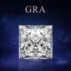 Real Precious Stone Moissanite Gemstones Princess Cut 1CT-5CT Lab Grown Diamonds Test Positiva Certifierade lösa pärlor för smycken