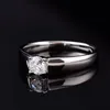 0.5-1ct D Color Male Moissanite Rings Slim S925 Sterling Silver Platinum Plated Men Wedding Ring Fine Jewelry Diamond Tester J1208
