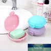 Macaron Color Bathroom Soap Case Dish Home Down Travel Hiking Soap Holder Container Pp Portable Soap Box with Lid Seal9076074