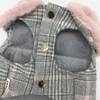 毛皮の襟付き豪華な冬の犬のウールの衣服子犬ヨークシャー犬ジャケットコート衣類小さなペットのチワワのための服201102