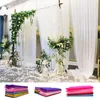 Sashes 48 / 72cm 10 mètres Tissu de rouleau de tulle en organza en cristal pour la décoration de mariage DIY Arches Préfère Fournitures 751