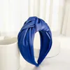 New Fashion Women Headband Adult Wide Side Solid Color Hairband Center Knot Turban Casual Hair Accessories