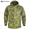 HAN WILD M65 Tactical Jacket Men US Army Waterproof Windbreaker Multi-Pocket Camouflage Military Outdoor Camping Hunting Coat 201211