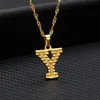 26 bokstäver hängsmycke mode halsband för kvinnor män uttalande smycken a-z alfabet charm twist chain hip hop halsband födelsedaggåva