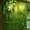 2mx1m Artificial Plant Wall Flower Wall Panels Green Plastic Lawn Tropical Leaves Diy Wedding Home Decoration Accessories T200703259E