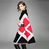 [씨] 여성 패션 트렌드 새로운 패턴 빈티지 기질 슬리브 조끼 망토 양모 모직 옷깃 칼라 Wil Coat Ai464 201103