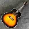 43 "Sunburst Flame Maple Akoestische Gitaar Rosewood Fingerboard Effen Vuren Jumbo Body Elektrische Gitaar