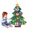 Nieuwe DIY Vilt Kerstboom met Pedant Ornamenten Xmas Geschenken Nieuwjaar Deur Muur Opknoping Xmas Decoratie Kinderhandleiding Accessoires HH9-3529